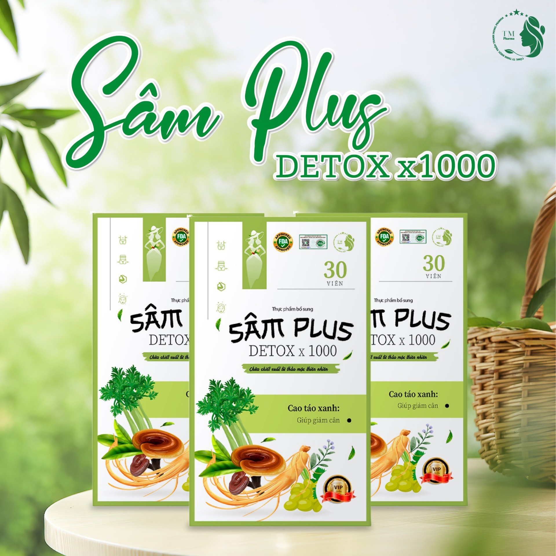 Kẹo Sâm Plus Detox X1000