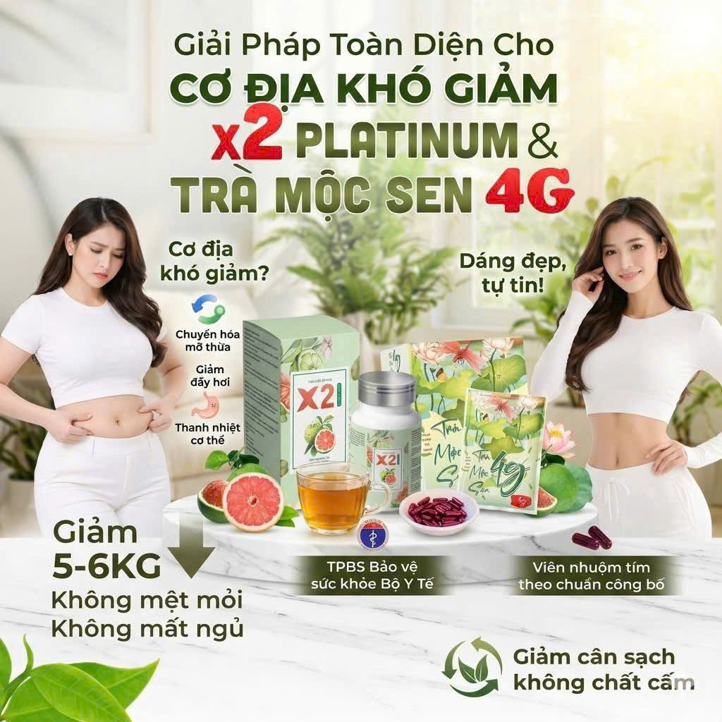 2 Combo Trà Mộc Sen 4G và X2 Platinum
