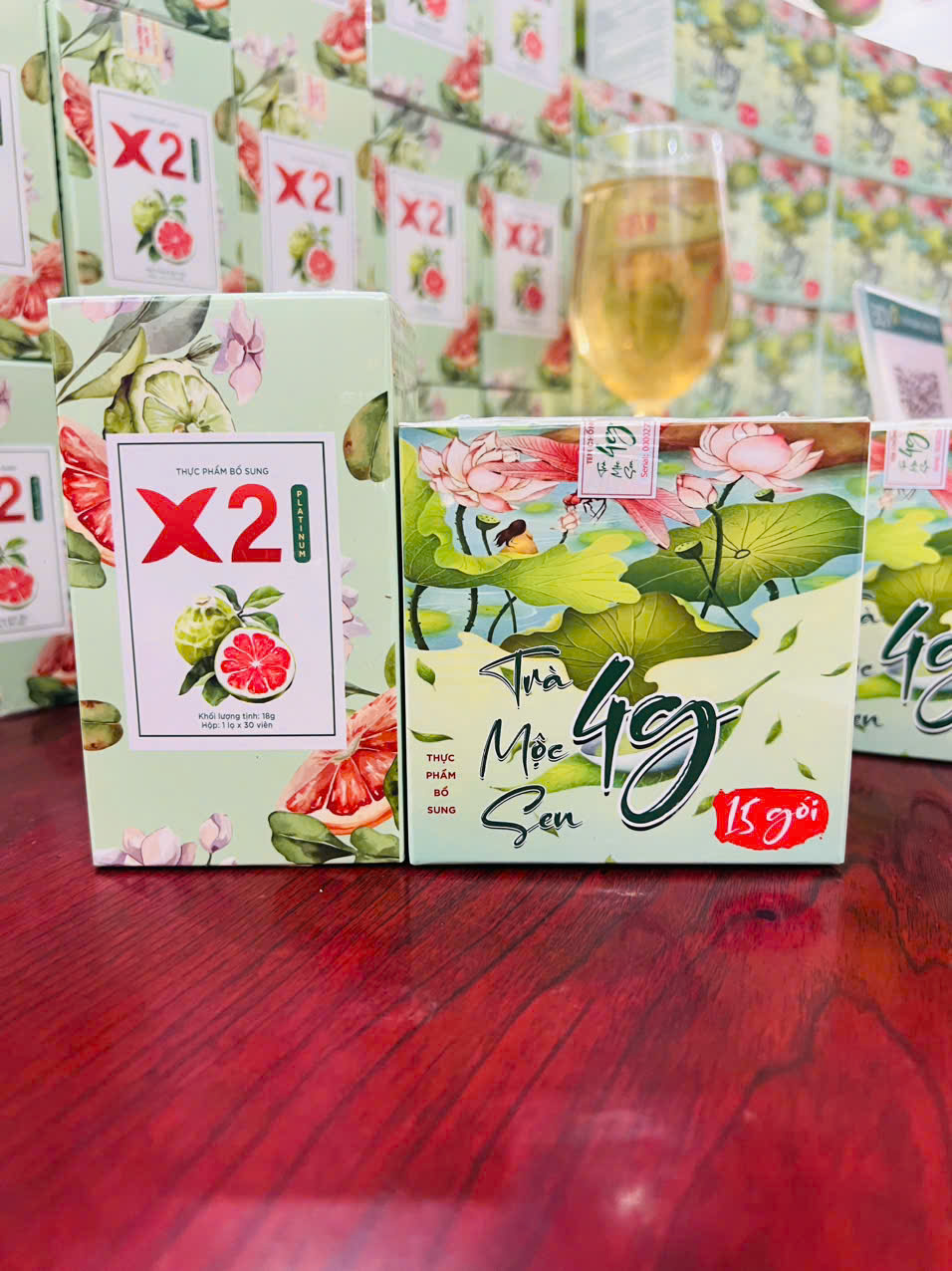 Trà Mộc Sen 4G và X2 Platinum Combo 1